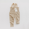 benuu® Baby Latzhose aus Merinowolle – Mitwachsender Strick-Overall (0–12 Monate) - cappuccino