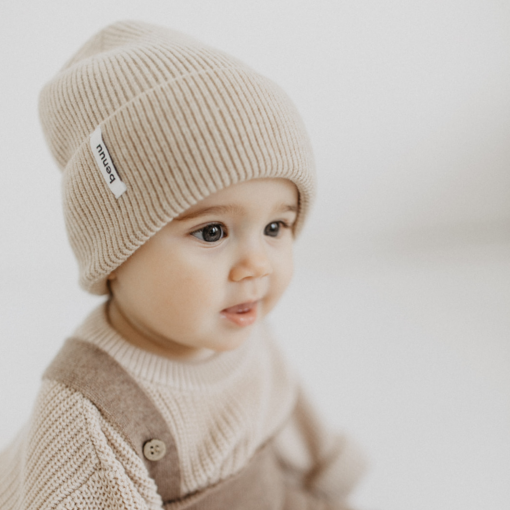 benuu® Baby Beanie aus Merinowolle – Mitwachsende Babymütze (1–3 Jahre) – Bild 3
