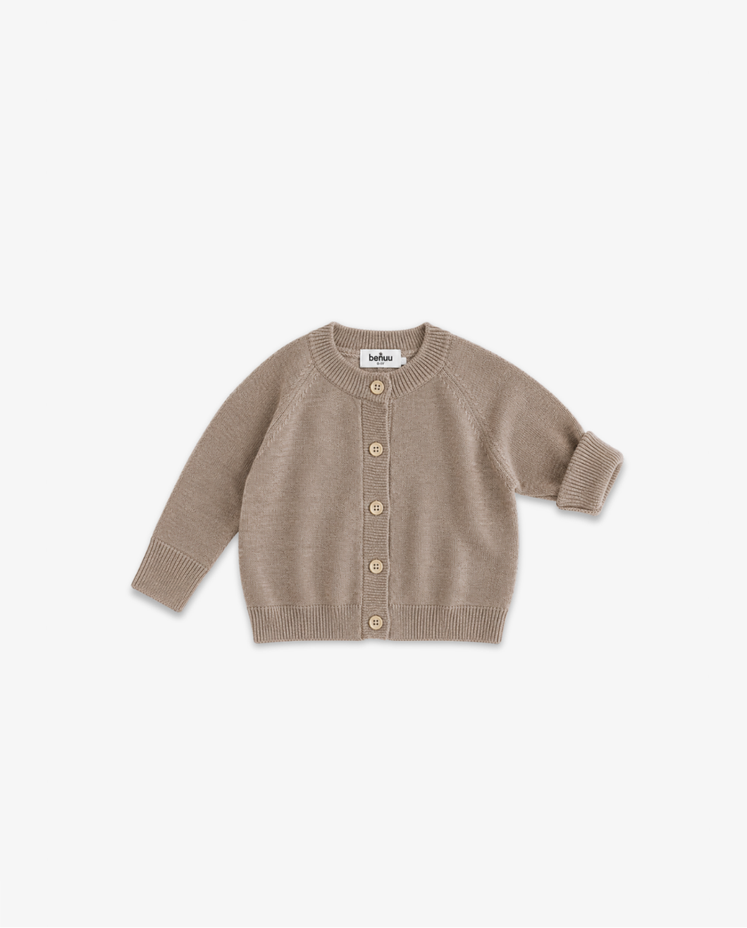 Merino Cardigan Coffee <br> (0-12 Monate)