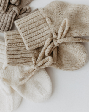 benuu Babyschuhe Merinowolle Cappuccino – weich & nachhaltig
