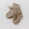benuu® Baby Booties aus Merinowolle – Mitwachsende Babyschuhe (0–12 Monate) - coffee