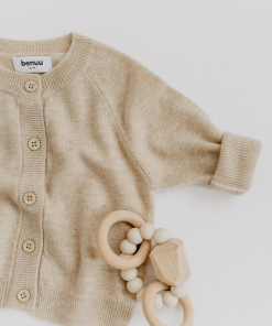 benuu® Baby Cardigan aus Merinowolle – Strickjacke für Babys (0–12 Monate)