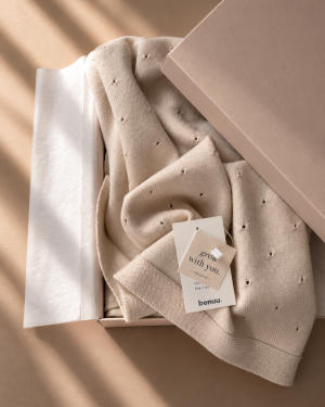Alternative view of THE BLANKET – OAT <br> 70x95 cm